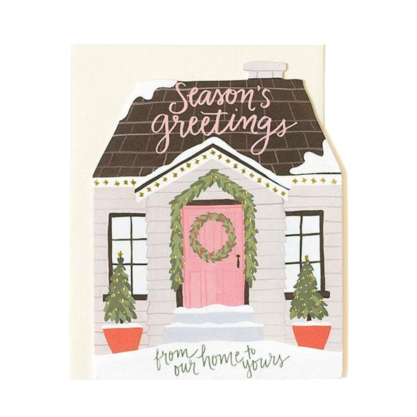 Season's Greetings Cut Out Card